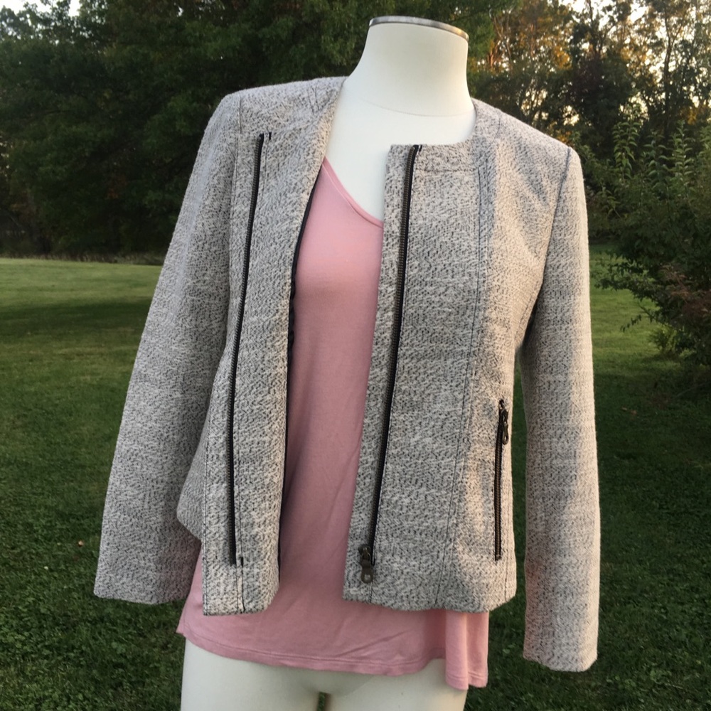 ByAnn Taylor loft 8 black ivory jacket NEW